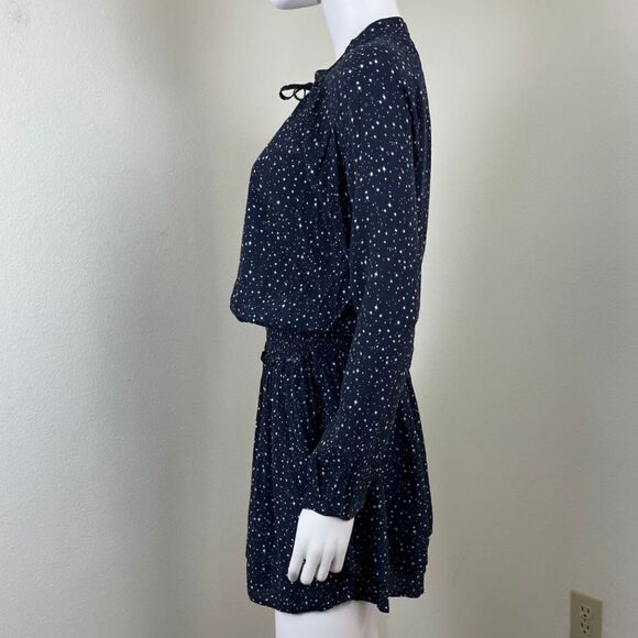 Rails Women Size M Blue Jasmine Stars Tiered Smocked Ruffle Mini Pullover Dress - Picture 10 of 16